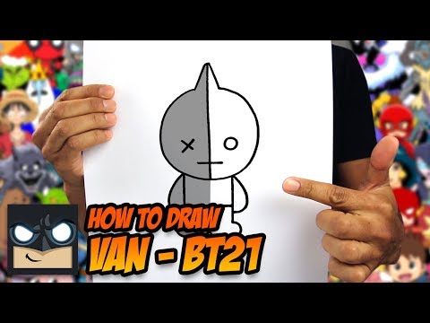 HOW TO DRAW BT21 | VAN | STEP BY STEP TUTORIAL
