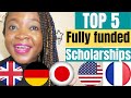 TOP 5 FULLY FUNDED SCHOLARSHIPS FOR INTERNATIONAL STUDENTS IN 2021 THAT YOU CAN APPLY TO RIGHT NOW!