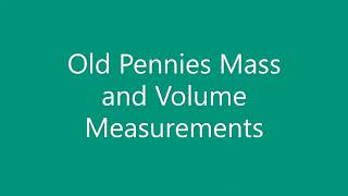 Density from Pennies