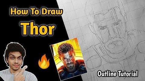 How To Draw Thor Step By Step Sketch Tutorial | THOR Outline Tutorial 🔥👌 #Drawing_thor