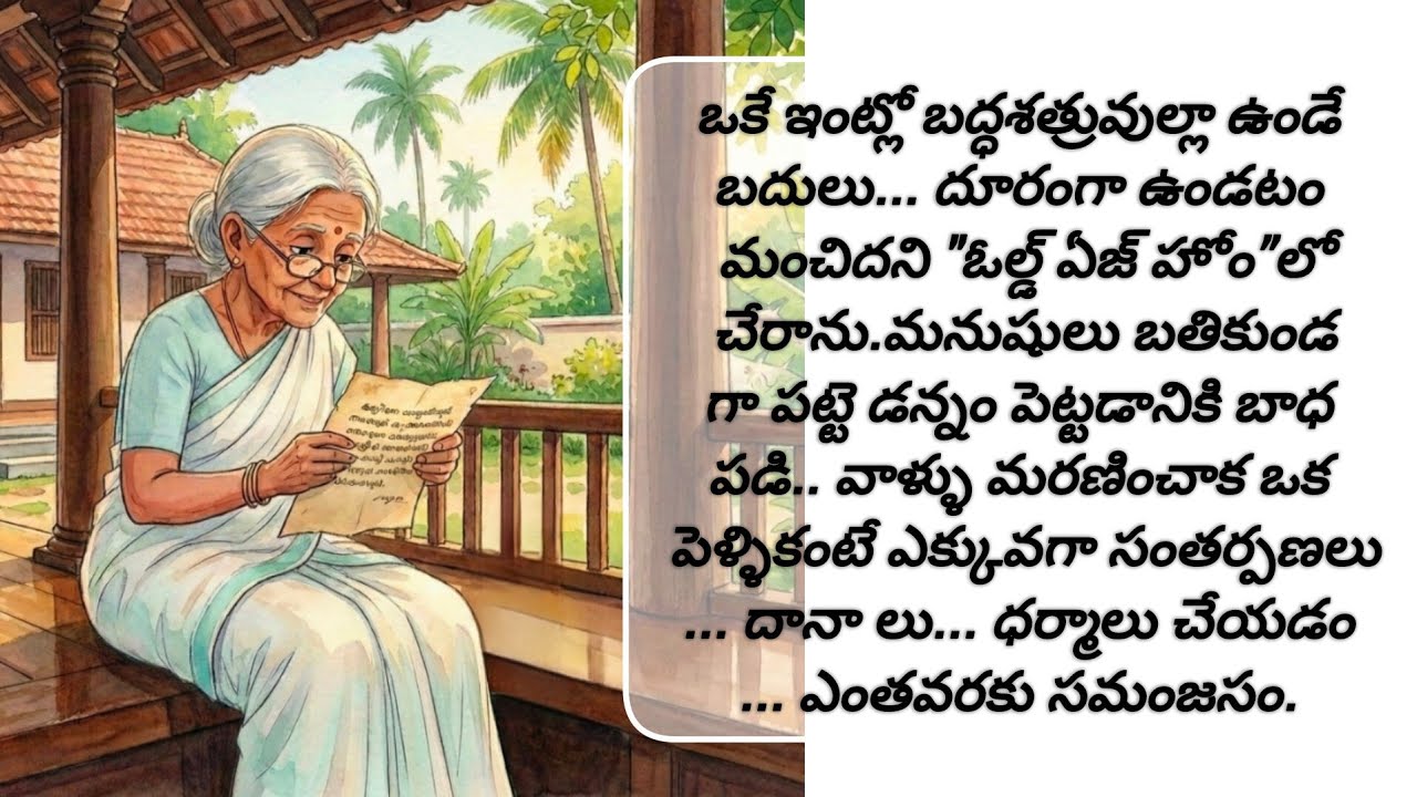 తల్లితండ్రులకు ఆకలి అన్నప్పుడు పట్టెడన్నం పెట్టని పిల్లలు.చనిపోయాక ఊరందరికీ పెడతారు./telugu stories