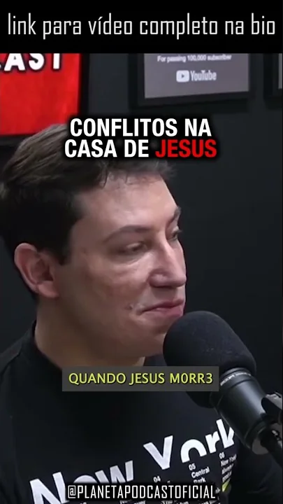 imagem do vídeo “JESUS NÃO ERA AMADO POR SEUS IRMÃOS” com Felipe Heiderich | Planeta Podcast (Sobrenatural) #shorts