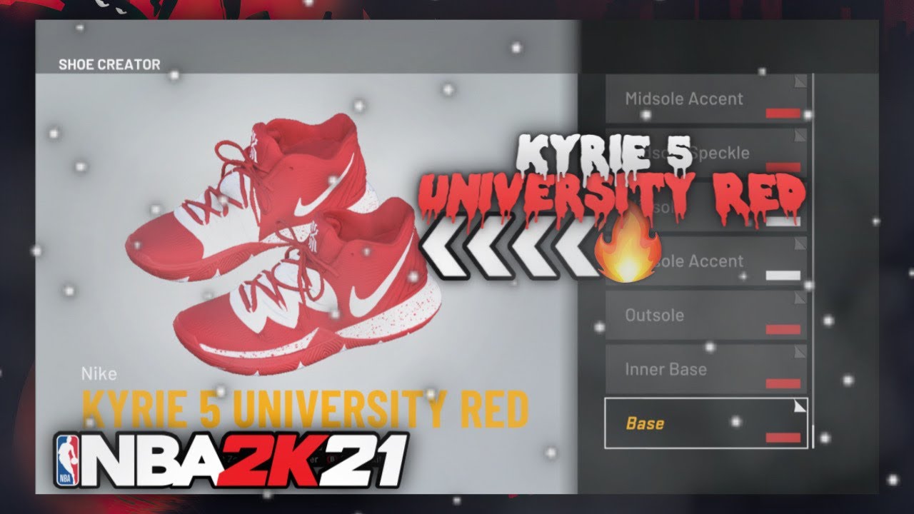 NBA 2K21 Shoe Creator - Kyrie 5 “University Red”