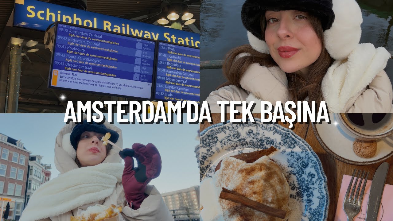AMSTERDAM VLOG #1 | otel ve oda turu, kafe ve şehir keşfi & en popüler patates kızartmasını denedim