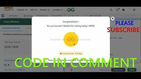 GFG POTD 29/05/2024 IN C++ MOST IMPORTANT INFORMATION | CODE IN COMMENT #geeksforgeeks #gfg #potd
