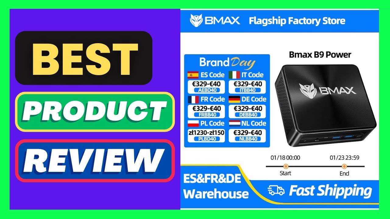 Bmax B9 Power Mini Pc Intel Core I9-12900H 14 Cores Max 5.0Ghz