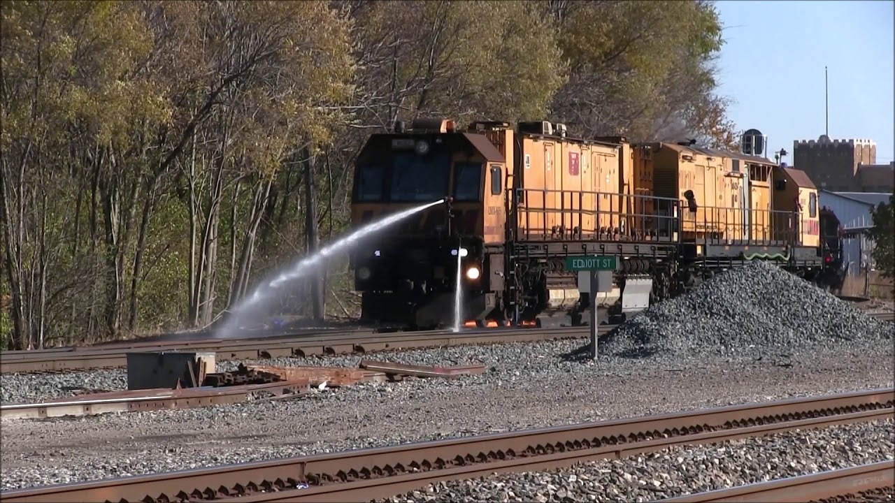 Loram Rail Grinder on NS Line in Muncie, IN