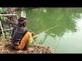Amazing Fish Hunting By Hook | Catching Big Catfish With Hook - Traditional Hook Fishing in Village.
