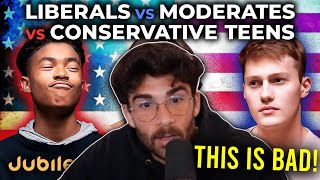 Hasanabi react to) Is Gen Z Misinformed? Conservative Teens vs Liberals vs Moderates | Middle Ground
