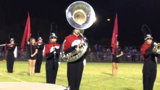 Ally playing the Red Wolf Regiment field show, WGHS vs. SHS game