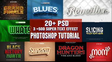 50+ 3D Super Text Effect | How To Design Photoshop Tutorial | Graphics Wonderland
