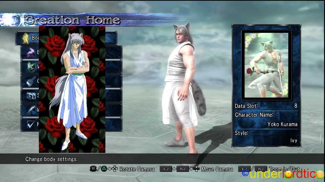 Soul Calibur 5 Yu Yu Hakusho Yoko Kurama Character Creation Youtube