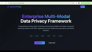 Spectra Privacy - Enterprise Multi Modal Data - Privacy, Risk, Archival and Governance Platform