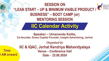 Session on Lean Start up & minimum viable product business- Boot Camp mentoring session