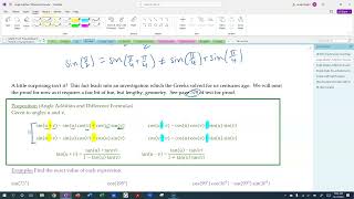 Angle Addition, Difference Formulas