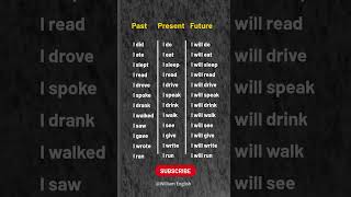 Past, Present, Future Tenses Verbs List | English Grammar Table for Easy Learning #english #verb
