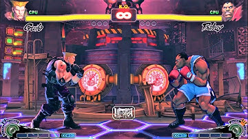 GUILE VS BALROG | CPU VS CPU Ultra Street Fighter IV  (Hardest AI)