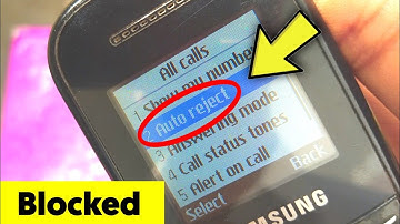 How to Find BlackList Setting or Auto Reject in Samsung GT-E1200Y keypad Mobiles