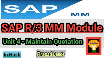 SAP MM | MAINTAIN QUOTATION | RFQ QUOTATION  MAINTAIN IN SAP |I N HINDI Bulb4You
