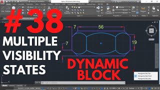 Autocad Dynamic Block Visibility Parameter || Dynamic Block Autocad 2018 || AutoCAD Multiple Views