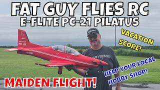 I"M BACK AND HERE IS THE ALL NEW E-FLITE PC-21 PILATUS  MAIDEN FLIGHT!