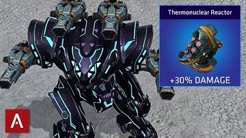 War Robots Spectre Storm - CRAZY DAMAGE with THREE MAXED OUT “Thermonuclear Reactors” / WR Gameplay