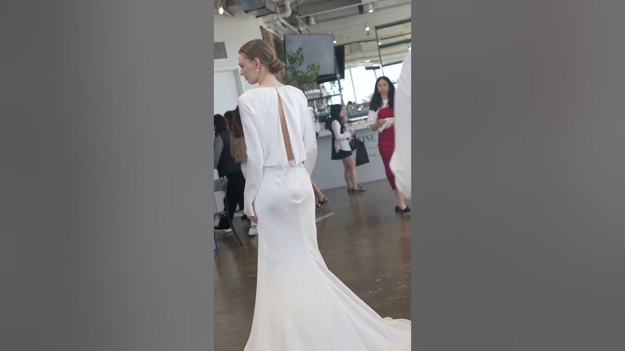 pretty girl in a wedding dress modeling YouTube