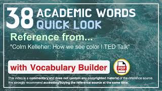 38 Academic Words Quick Look Ref from 