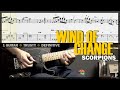 Wind of change  guitar cover tab  guitar solo lesson  backing track with vocals  scorpions