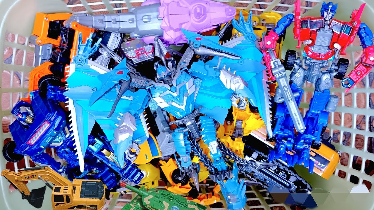 Mainan Robot Optimus Prime, Bumblebee, Robot Dinosaurus, Megazord, Excavator, Tank, dll