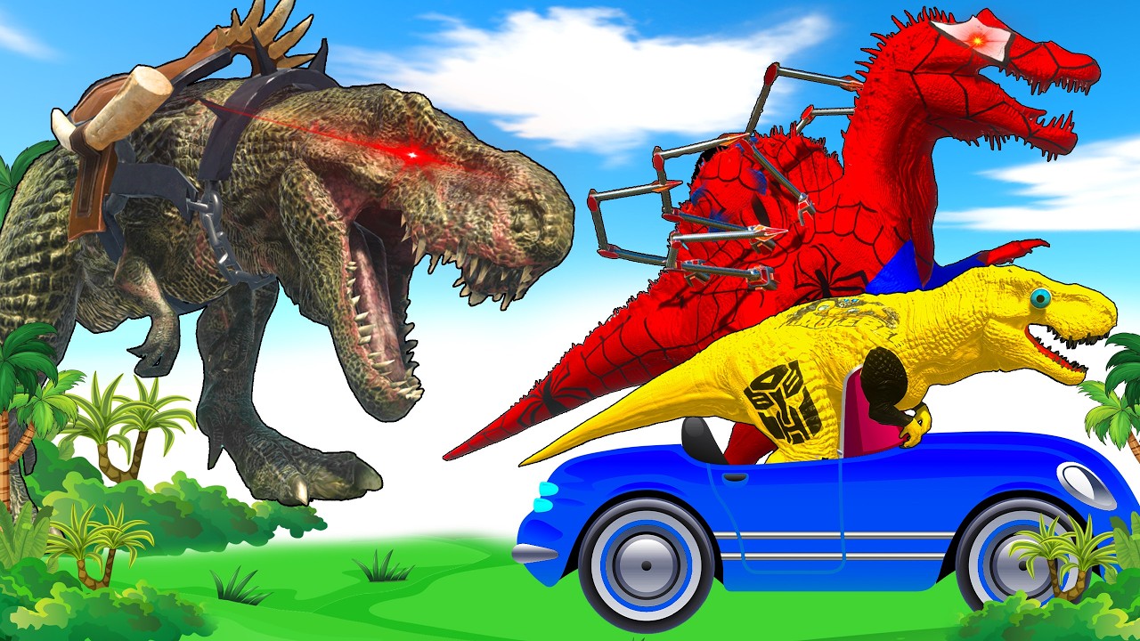 Long Slide Game with Cow Elephant Gorilla Hippopotamus Tiger 3d Animal Game Funny 3d Animals