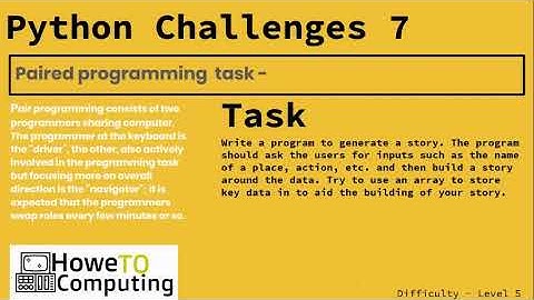 Python challenges level 5 challenge 7