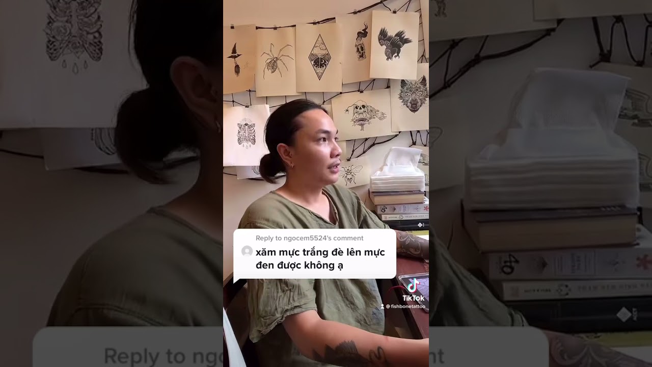 Tiktok Stories: Xăm Mực Trắng Đè Lên Mực Đen? | FISHBONE TATTOO TV