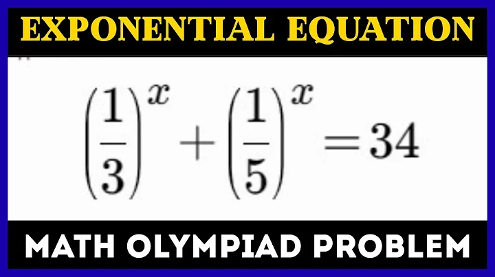 Math Olympiad | Exponential Equation with Solution