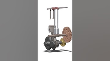 Single piston 4-stroke diesel engine #short #viral #short #youtubeshorts #trending #solidworks