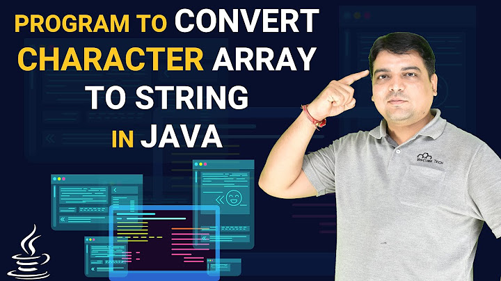 Program to convert a character array to string in java