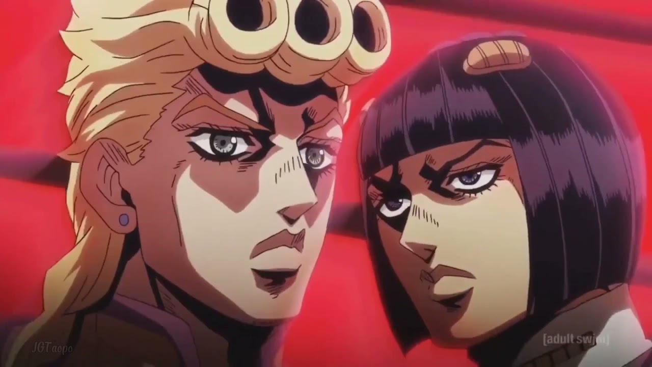 Bucciarati Stares at Giorno (With Giornos theme music) YouTube