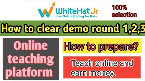 WhiteHat Jr demo round 1,2 and 3 || how to clear demo rounds on WhiteHat Jr || online teaching tips