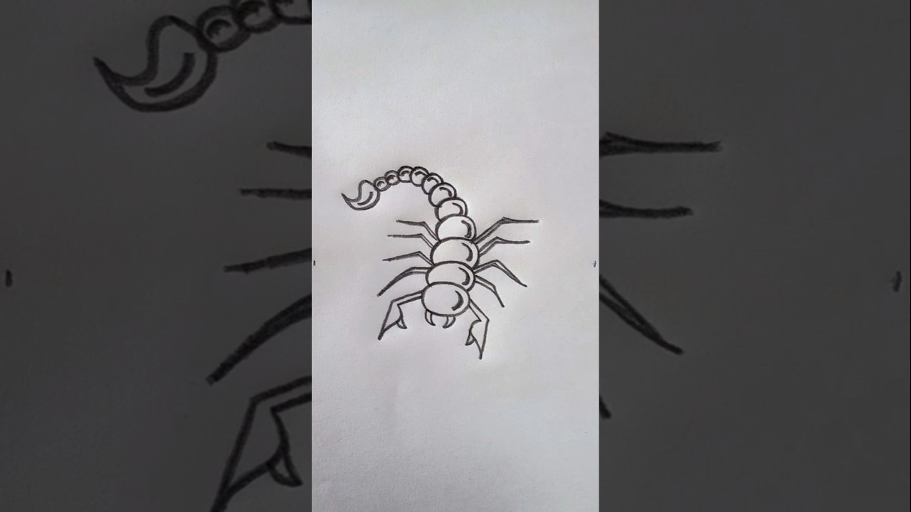 Easy scorpion drawing 