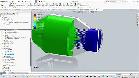 CFD Flow Simulation through a Nozzle and Water Misting Effect using SolidWorks 2022