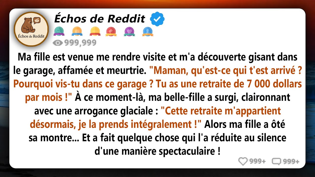 Ma belle-fille se moquait de moi jusqu'à ce que ma fille arrive et fasse quelque chose qui l'a fait