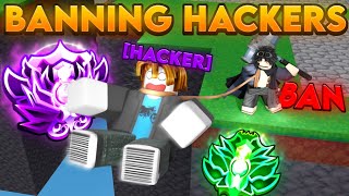 BANNING SO MANY HACKERS (Roblox BedWars)