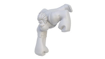 3d model of the cartoon character Ralph. Superhive, CGtrader (no sound)