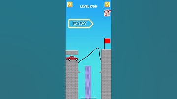 Draw bridge puzzle game level 1709 #gaming #drawing #Shorts