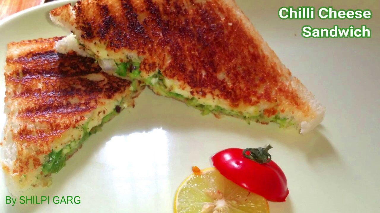 Quick chilli cheese sandwich recipe in hindi चिल्ली चीज़ सैन्डविच