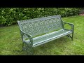 Antique Rare Coalbrookdale Water Plant Cast Iron Garden Bench - UKAA Antique Rare Coalbrookdale Water Plant Cast Iron Garden Bench - UKAA