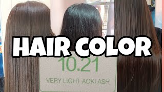 VERY LIGHT AOKI ASH |hair color result