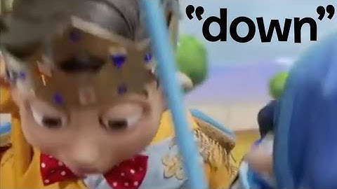 All LazyTown songs, but only the word "down"