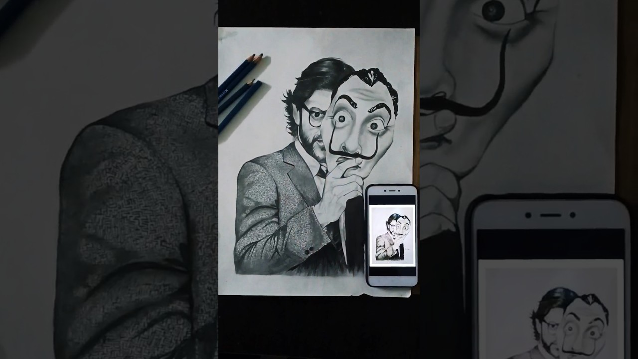Professor Money Heist 💰🤑✨.....  \\ #shorts #professor #alvaromorte #explore #viral #trending #sketch