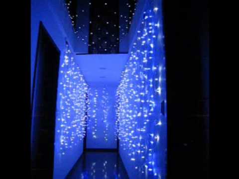 LEDイルミネーション ナイアガラタイプを 天井に 配置した飾り付けイメージ動画です。 - YouTube